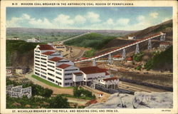 Modern Coal Breaker In The Anthracite Coal Region Pennsylvania Postcard Postcard
