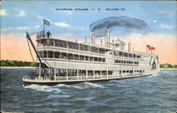 Excursion Steamer H. S. De-Luxe - X3 Postcard