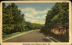 Greetings From Slippery Rock Postcard