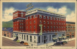 Brodhead Hotel Beaver Falls, PA Postcard Postcard