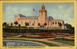 Zembo Mosque From Italian Gardens Postcard