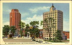 Harrisburger Hotel And Payne-Shoemaker Building Pennsylvania Postcard Postcard
