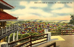 Bird's Eye View Of Reading Pennsylvania Postcard Postcard