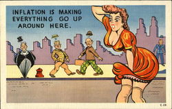 Inflation Is Making Everything Go Up Around Here Postcard