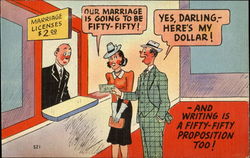 Marriage Licenses $2.00 Postcard