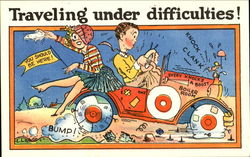 Traveling Under Difficulties! Postcard