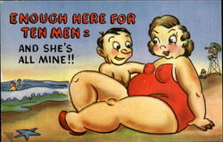 Enough Here For Ten Men Postcard