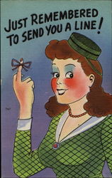 Just Remembered To Send You A Line! Postcard