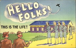 Hello Folks! Comic Postcard Postcard