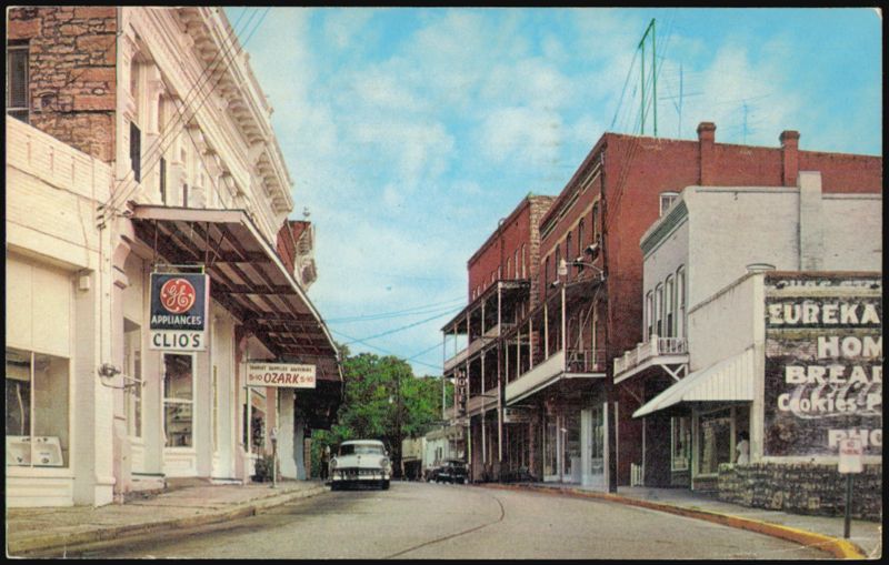 Spring Street and Historic Buildings Eureka Springs Arkansas