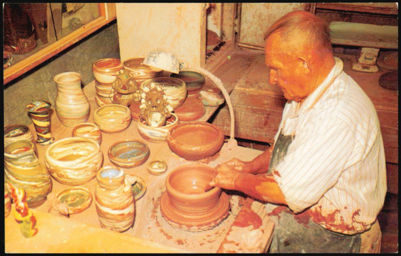 Arther Evans Making Desert Sands Pottery Boulder City NV Nevada