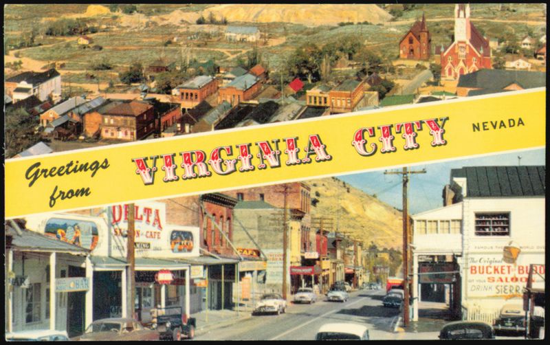 Virginia City Nevada Street Scene and Comstock Lode