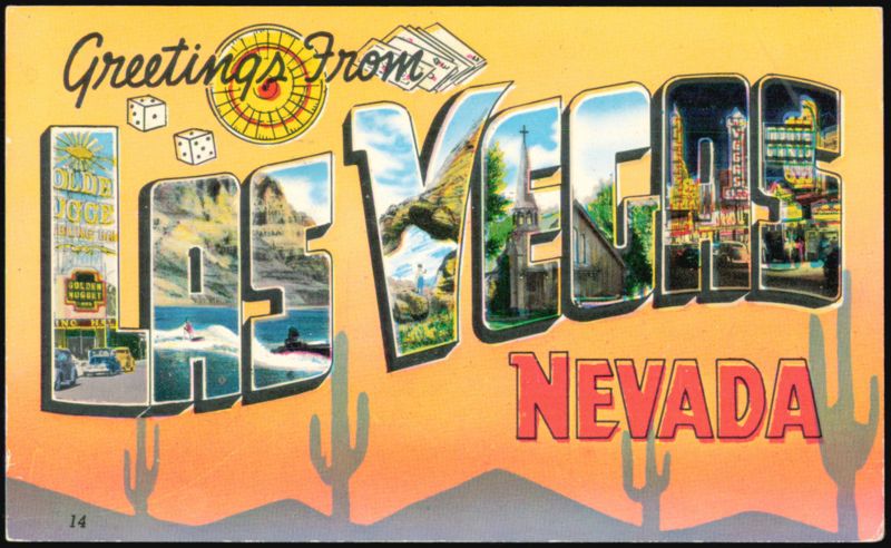 Greetings From Las Vegas Nevada Large Letter Scenic View