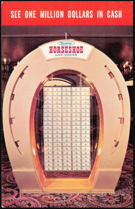 Binion's Horseshoe Club $1,000,000 Cash Display Las Vegas Nevada
