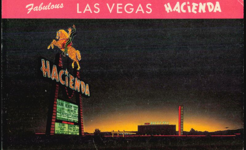 Hacienda Hotel and Casino Night View Las Vegas Nevada