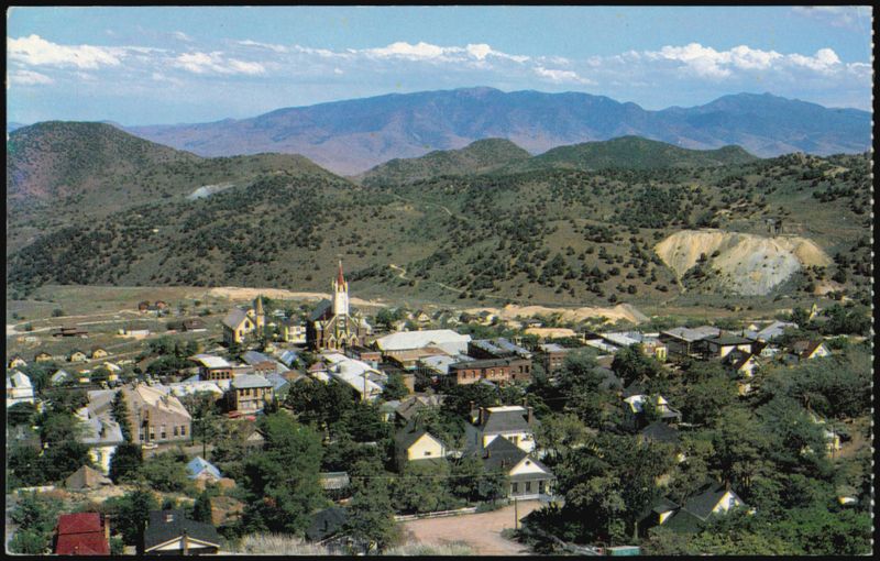 Historic Mountain Mining Town and Landscape Virginia City Nevada