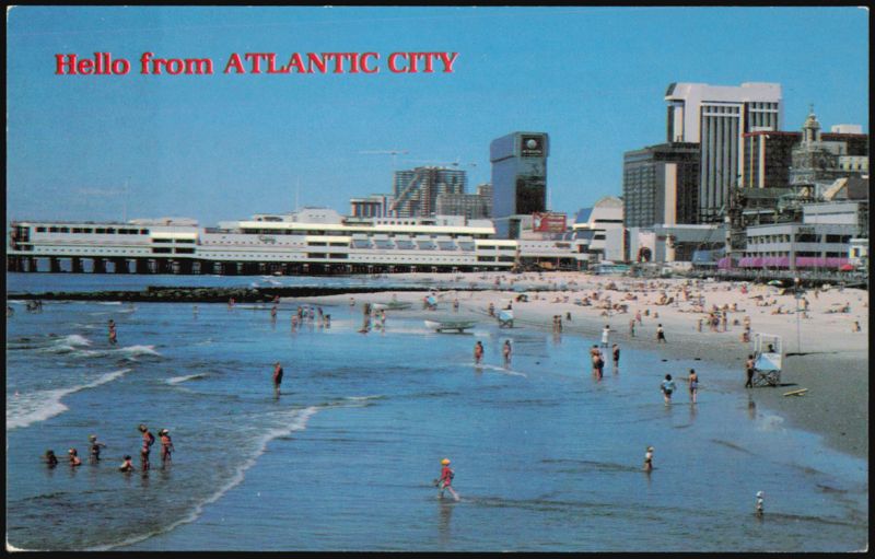 Hello from Atlantic City Beach and Boardwalk New Jersey