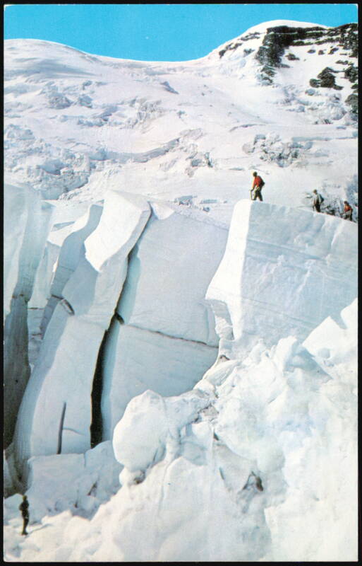 Mount Rainier National Park Glaciers Climbers on Ice Washington