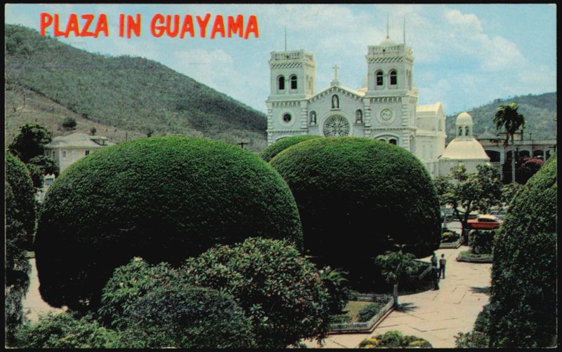 Plaza in Guayama, Puerto Rico with Church San Antonio de Padua