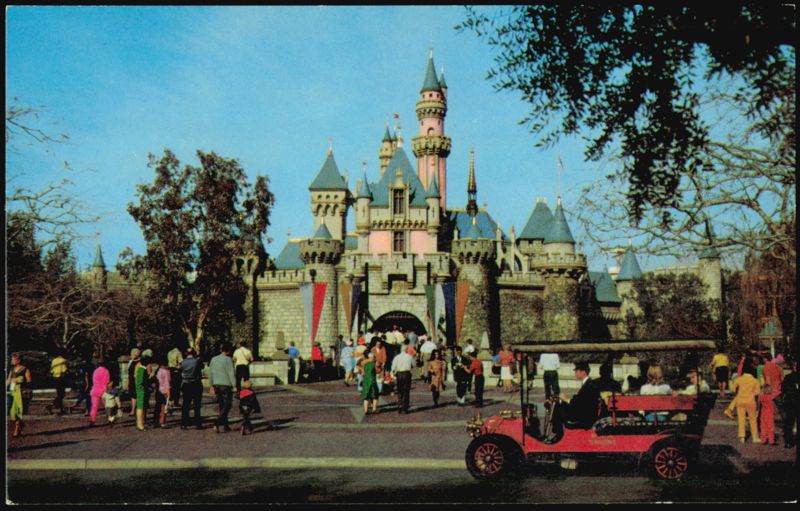 Sleeping Beauty's Castle and Horseless Carriage Anaheim California