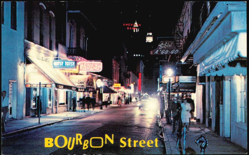 Bourbon Street at Night New Orleans Louisiana