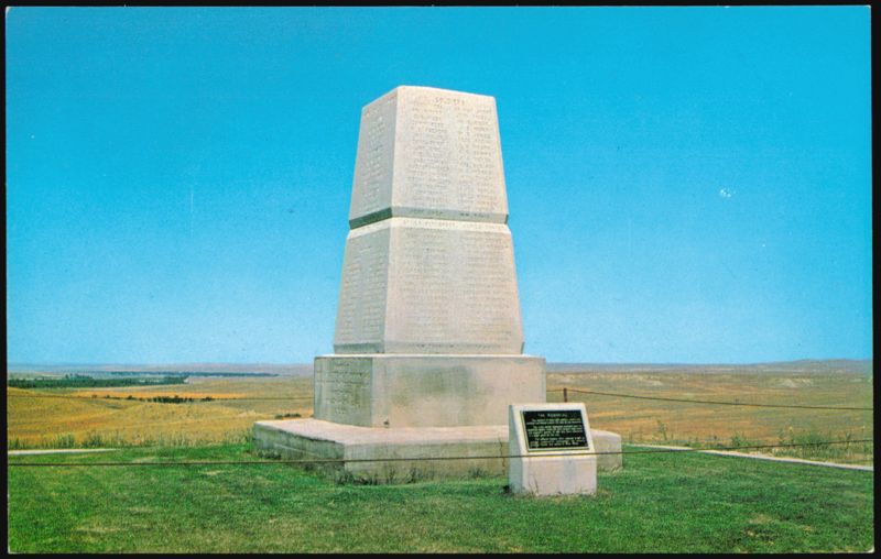 Custer Memorial and Mass Grave at Little Bighorn Custer Battlefield National Monument Montana