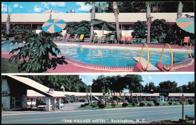 The Village Motel - Swimming Pool and Office Exterior Rockingham North Carolina