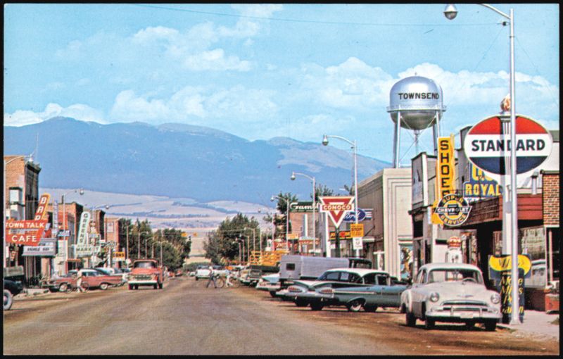 Townsend, Montana Main Street Mountain View Mr. & Mrs. A. Walkup
