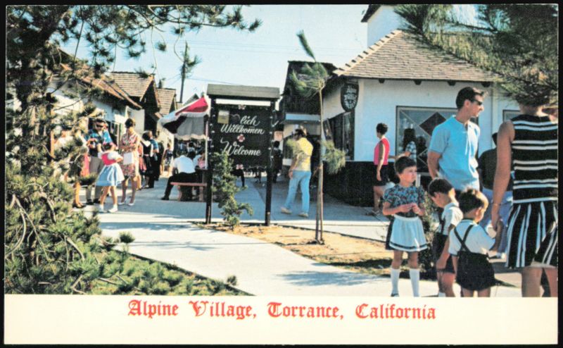 Alpine Village Bavarian Shops and Visitor Walkway Torrance California