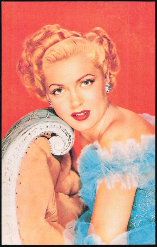 Lana Turner Glamour Portrait in Blue Dress Actresses