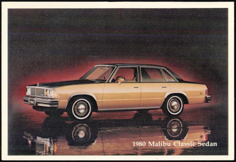 1980 Malibu Classic Sedan Chevrolet Promotional Advertising