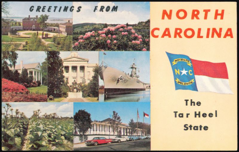 North Carolina State Flag Landmarks and The Tar Heel State