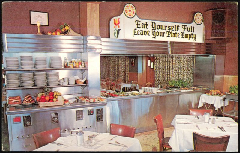 Miller's Smorgasbord Restaurant Interior, Lancaster Pennsylvania