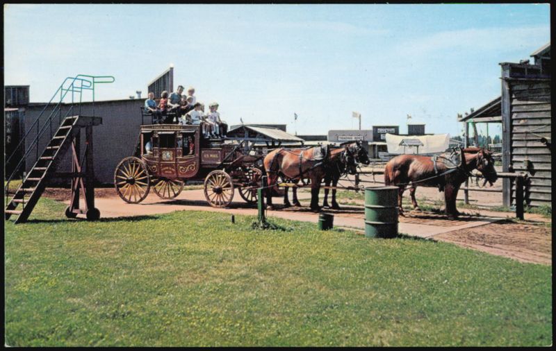 Eagle Pass Stage and Horses with Riders Eagle River Wisconsin
