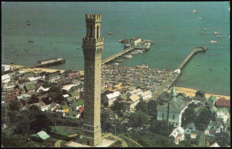 Aerial View of Pilgrim Monument Provincetown Massachusetts