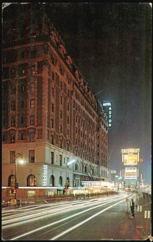 Hotel Astor at Night, Times Square, New York City