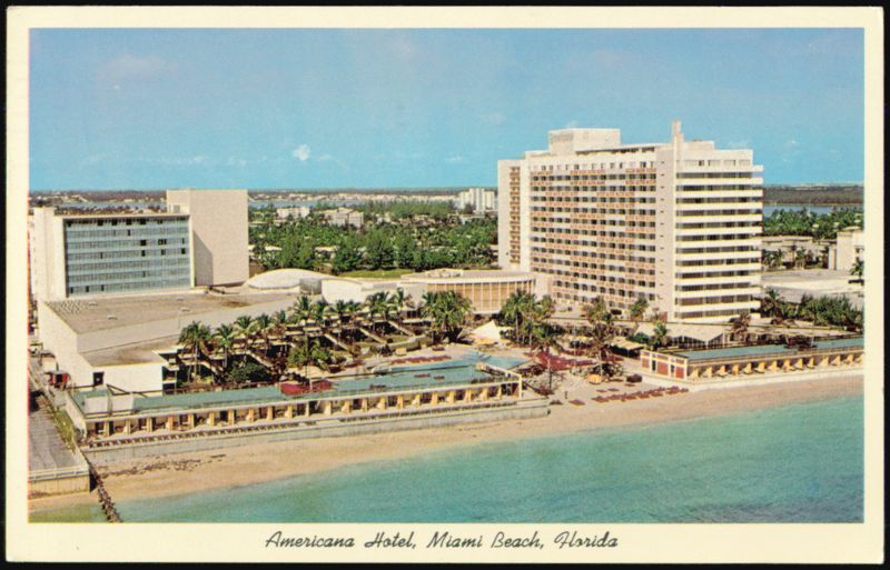 Americana Hotel Miami Beach Florida Pool and Beach View