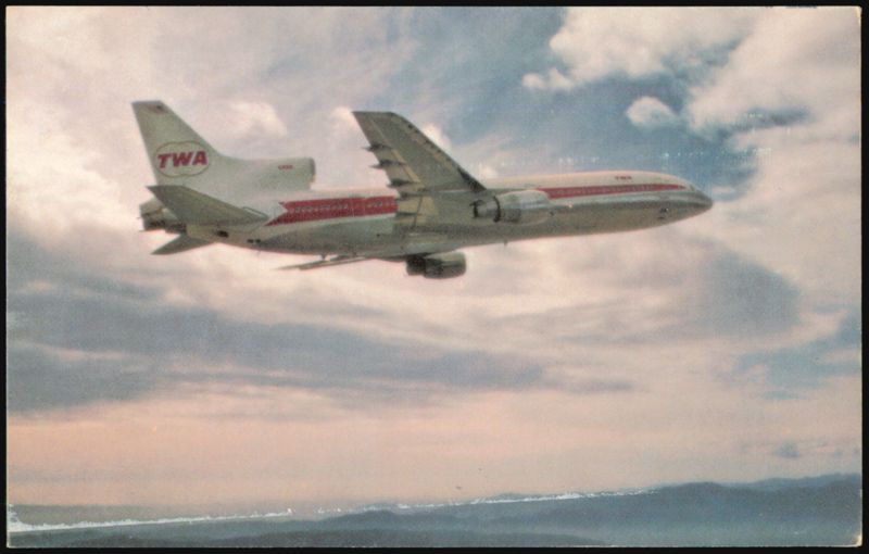 TWA Lockheed L-1011 TriStar In Flight Aircraft