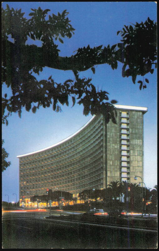 Century Plaza Hotel at Night, Los Angeles California