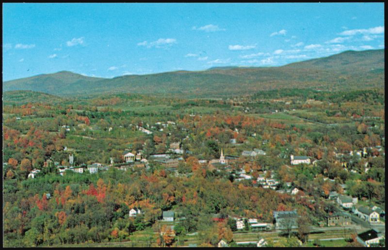 Aerial view of Brandon, Vermont in autumn Frank L. Forward