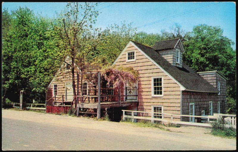 Old Grist Mill in Stony Brook built in 1699 New York