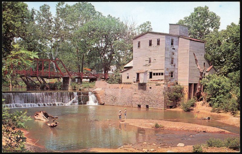 Picturesque Old Dam and Watermill on Apple Creek Old Appleton Missouri