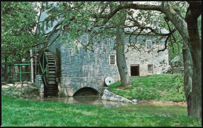 Mill Bridge Craft Village Stone Mill with Water Wheel Soudersburg Pennsylvania