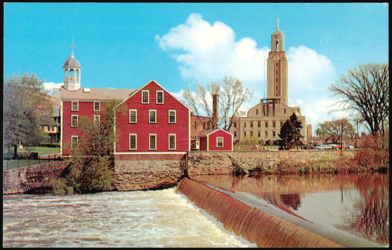 Slater Mill and City Hall Pawtucket Rhode Island