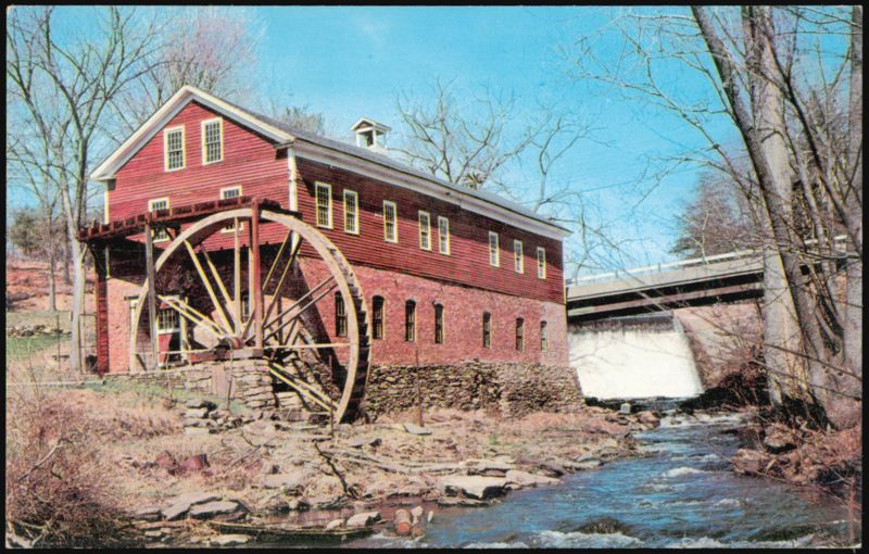 Old Grist Mill and Water Wheel Granby Massachusetts