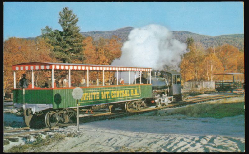 White Mt. Central Railroad Train at Clark's Trading Post North Woodstock New Hampshire