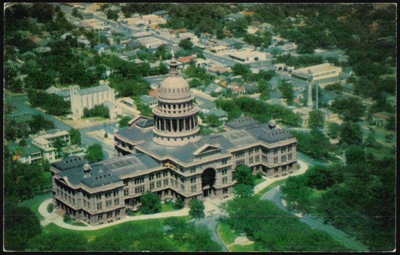 Texas State Capitol Aerial View Austin