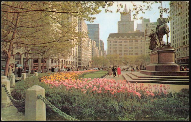 Grand Army Plaza Looking South Down Fifth Avenue New York
