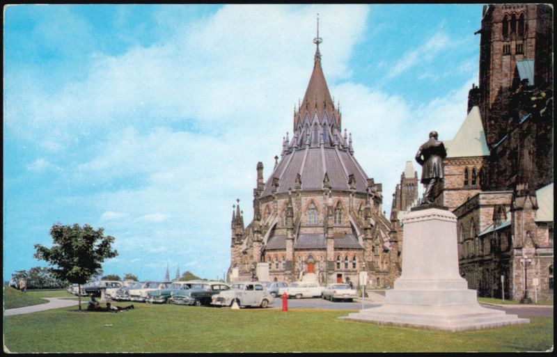 The Octagonal Library of Parliament on Parliament Hill Ottawa Canada