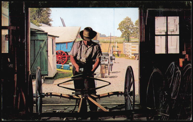 Amish Carriage Maker At Work in Heart of Amishland Witmer Pennsylvania